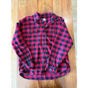 Jachs Men's Black/Red Cotton Flannel Size XL